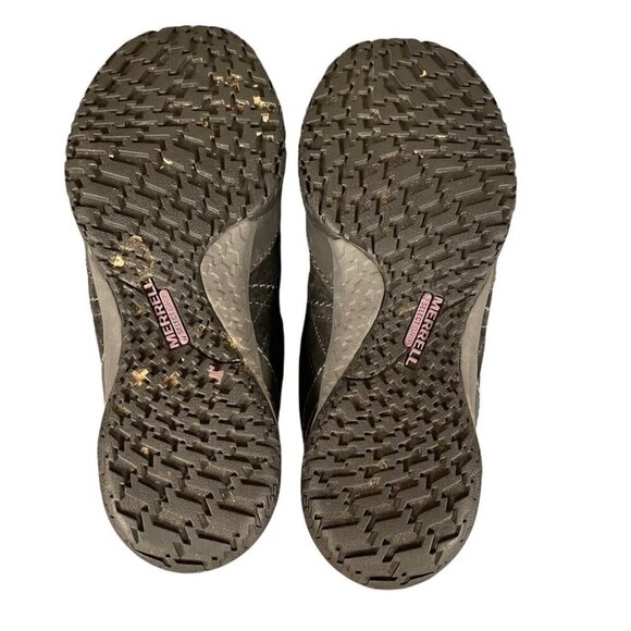 Merrell Women's Albany Black Mocs Sneakers Gray Purple Stretch Slip On Size 7 - Picture 2 of 14